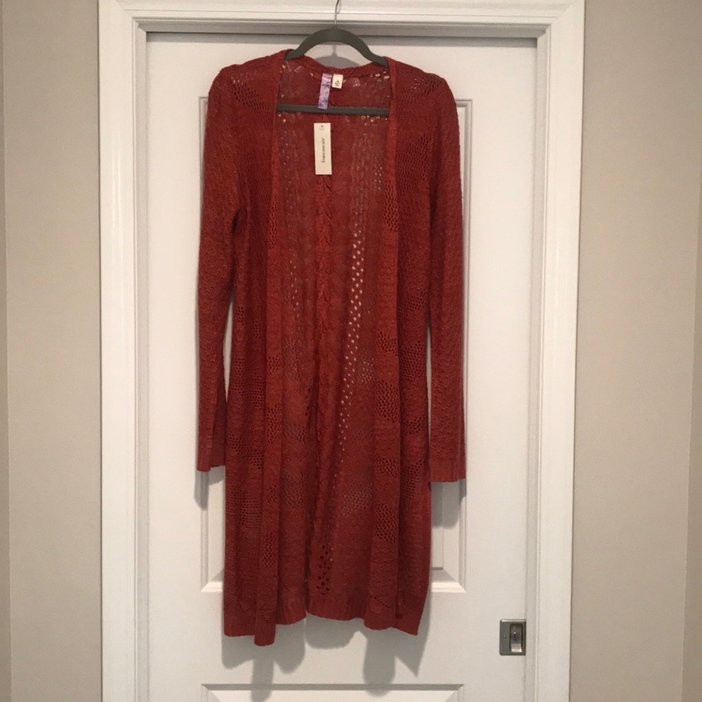 Alya Crochet Knit Duster Cardigan- NWT